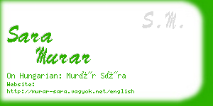 sara murar business card